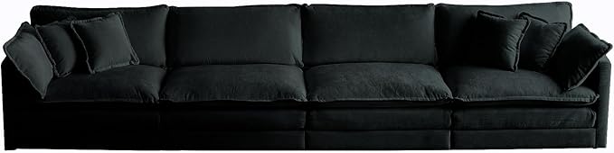 ERYE Oversized Modular Sectional Sofa Modern Deep Seat Cushions Sleeper Sofa&Couch W/ 6 Pillows, DIY Free Combination 4 Seaters Upholstered Living Room Couch for Home Apartment Office