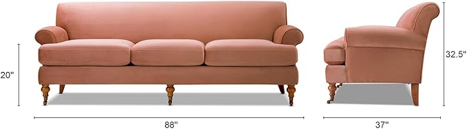 Jennifer Taylor Home Bliss 88" Lawson French Country Three-Cushion Tightback Sofa