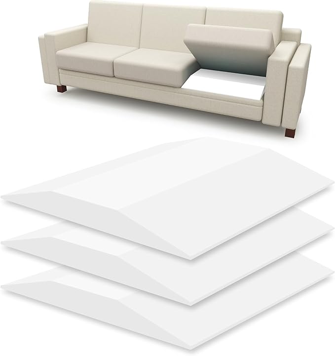 AK TRADING CO. Furniture Seat Support - High-Density (1.8 Density 44-ILD) - White Foam Couch Sofa Cushion Support Cushion Sag Repair Replacement for Sofa Couch Loveseat Chair (24" x 24" (3Pack))