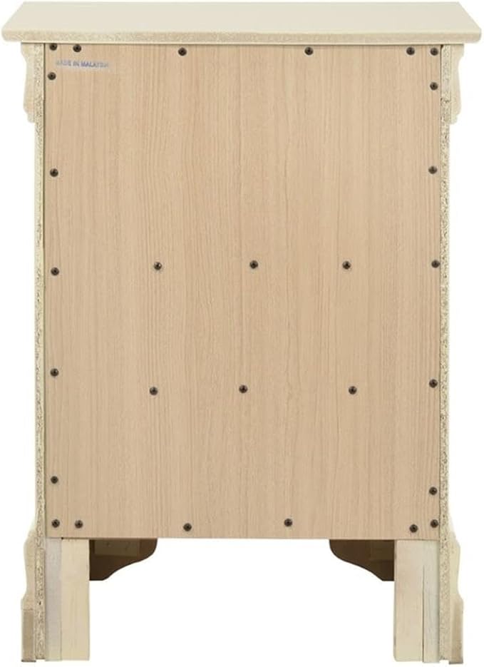 MAKLAINE Contemporary 3 Drawer Nightstand, Wood Veneers, Beige Finish, 29 in H x 21 in W x 16 in D, Fully Assembled, Dovetailed Drawers, Durable Bedroom Storage Furniture - Image 5