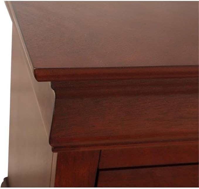 Glory Furniture Louis Phillipe 2 Drawer Nightstand in Cherry - Image 9