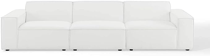 Modway EEI-4112-WHI Restore 3-Piece Sectional Sofa, White