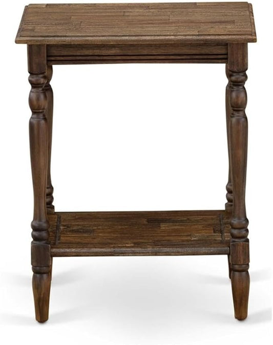 East West Furniture BF-07-ET Bedford Night Stand - Rectangle End Table with Open Storage Shelf for Bedroom, 16x20 Inch Inch, Distressed Jacobean by EastWestFurniture