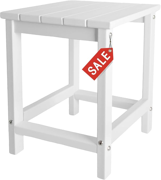 GARDENSTAR Outdoor Side Tables Adirondack, HDPE Small Table for Patio,Outside End Table for Porch, Deck, Pool, Weather Resistant/Easy Maintenance by GARDENSTAR