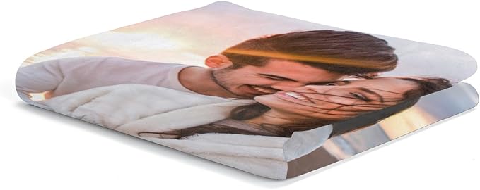 Printwoo Custom Blankets with Photo, Personalized Photo Blanket, Customized Blankets with Picture, Personalized Gifts for Women Men, Mom Gift for Mothers Day