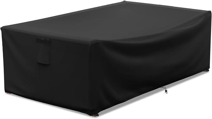 STARTWO Outdoor Dining Table Cover,60 Inch Small Rectangle Outside Patio Furniture Cover Waterproof-Black by STARTWO