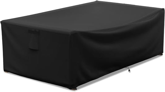 STARTWO Outdoor Dining Table Cover,60 Inch Small Rectangle Outside Patio Furniture Cover Waterproof-Black by STARTWO
