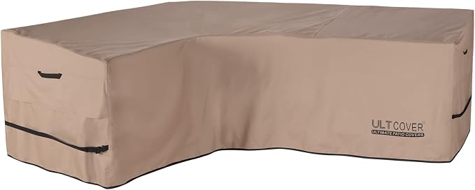ULTCOVER Waterproof Patio L-Shaped Left Facing Sofa Cover for 4-Seater Outdoor Sectional Furniture Couch 58”W (Left Side) x 85”W (Back Length) by ULTCOVER