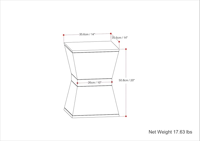 SIMPLIHOME Westfield SOLID MANGO WOOD 14 inch Wide Square Boho Side Table in Natural, Fully Assembled for the Living Room and Bedroom