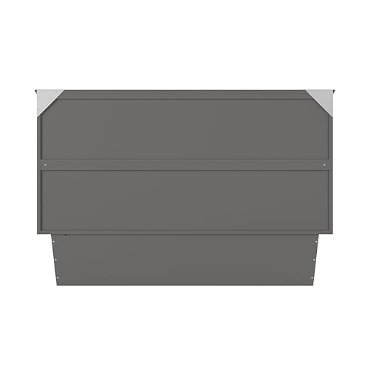 AFI, Chelsea Mid-Century Modern Queen Solid Wood Murphy Bed Chest with 6" Mattress, Storage Drawer & Built-in USB Charger, Grey
