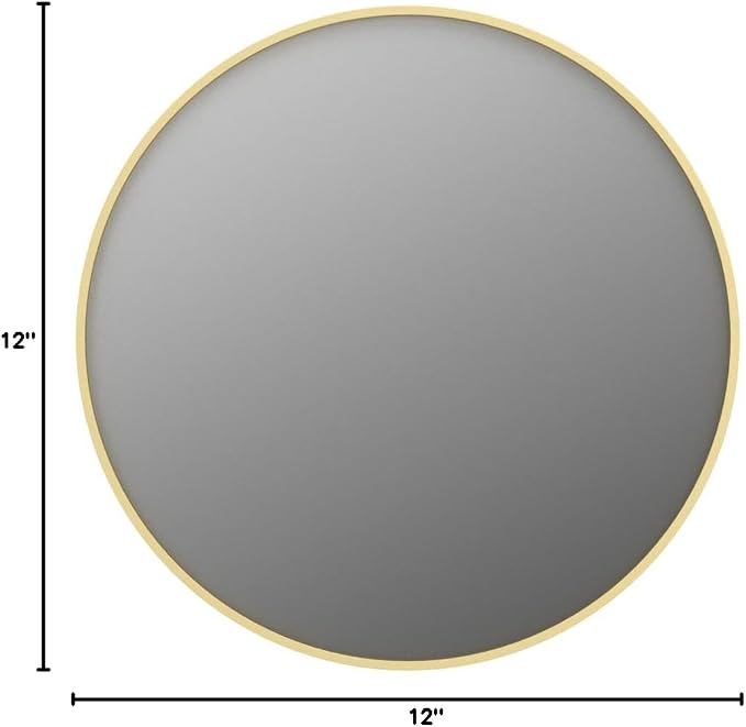 Itrue 12 Inch Small Round Wall Mirror, Gold Metal Frame Decorative Circle Mirror with Wall Mount Hook for Bathroom Bedroom Entryway – Accent Mirror, Not Full Size - Image 8