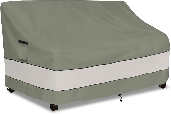 Outdoor Sofa Cover,Patio Loveseat Cover,2-Seater Sofa Cover,Waterproof Heavy Duty Patio Furniture Covers,58W x 32.5D x 31H Inches by Aacabo