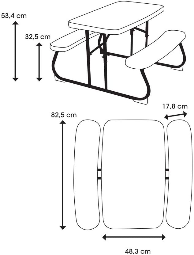 LIFETIME 280094 Kid's Picnic Table, Size 1, Almond - Image 7
