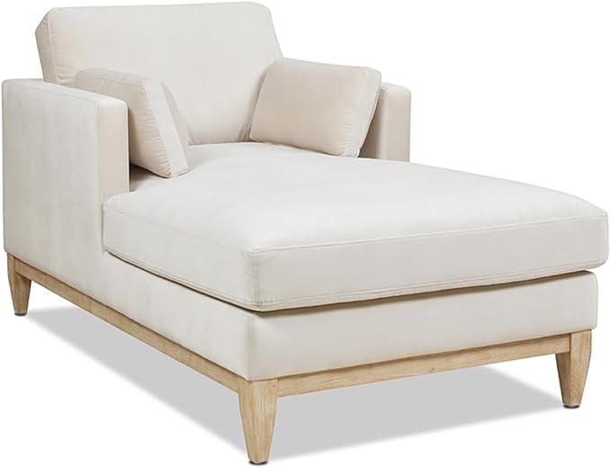 Jennifer Taylor Home Knox Modern 65" Performance Velvet Upholstered Indoor Living Room Chaise Lounge Chair
