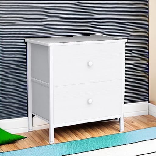 BOLUO White Nightstands Set of 2 - Nightstand and Dresser Sets Night Stand Dresser for Bedroom End Table with Fabric Drawers Organizer Modern - Image 6