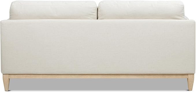 Jennifer Taylor Home Pasadena 75.5" Modern Farmhouse Sofa, Flax White Linen