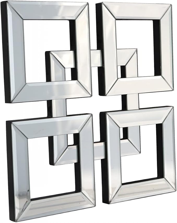 QMDECOR Square Mirrored Wall Decor Decorative Mirror 12x12 inches Modern Fashion DIY Silver Wall-Mounted Mirrors - Image 6