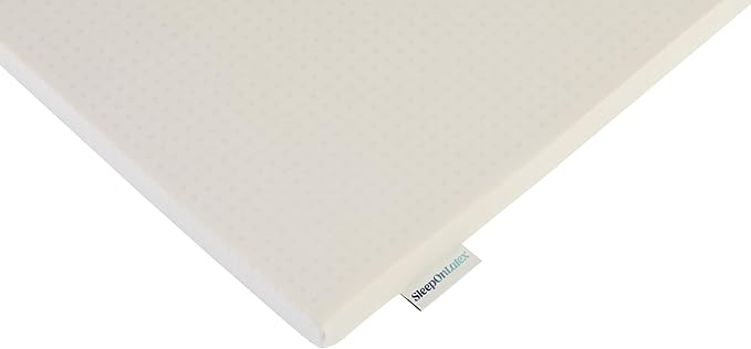 Pure Green Natural Latex Mattress Topper w/Jersey Cover - Soft - 3 Inch - Twin Size (GOTS Certified Organic)