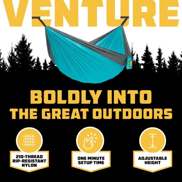 Wise Owl Outfitters Camping Hammock – 500lbs Portable Hammock with Tree Straps - Travel, Backpacking, Hiking, Outdoors Camping Gear - Single or Double - Image 3
