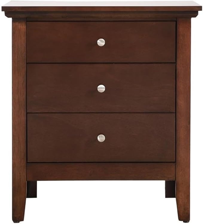 Glory Furniture Hammond 3 Drawer Nightstand in Cappuccino - Image 4