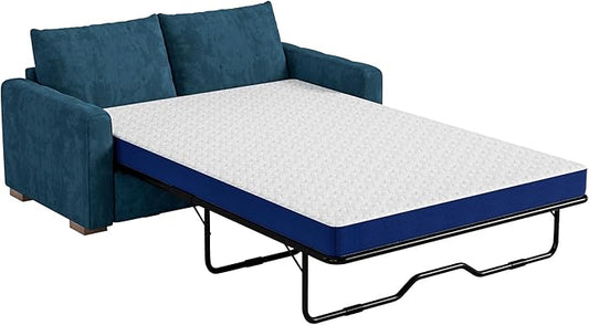 4 Inch Gel Memory Foam Sofa Mattress Full Size, Mattress Replacement for Sleeper Sofa, Couch Bed, Guest Rooms, RVs & Boats, with Washable Cover