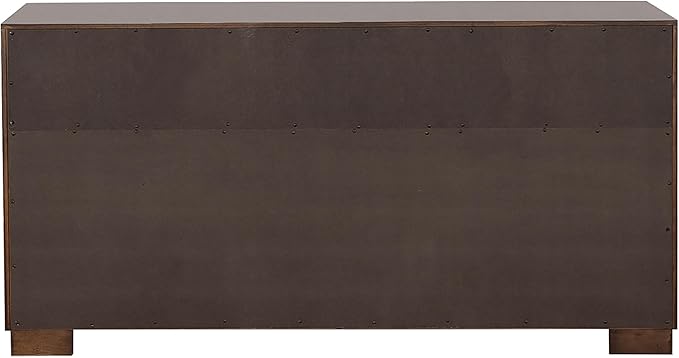 Coaster Home Furnishings Jessica Contemporary 4-Piece Bedroom Set Eastern King Size LED Panel Bed Frame 43-inch Headboard Cappuccino 200711KE-S4