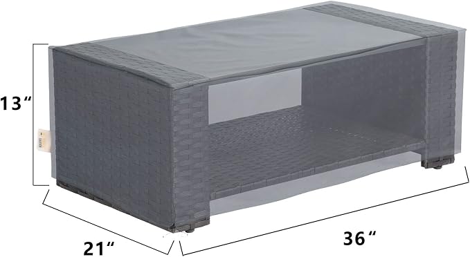 Patio Furniture Covers,Outdoor Furniture Cover Waterproof,Patio Furniture Set Covers for 4 Piece Outdoor Conversation Set,Patio Covers Set (Grey) - Image 5