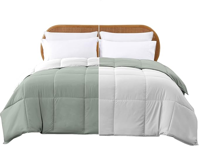 Modern Threads Down Alternative Reversible Comforter White/Gray California King