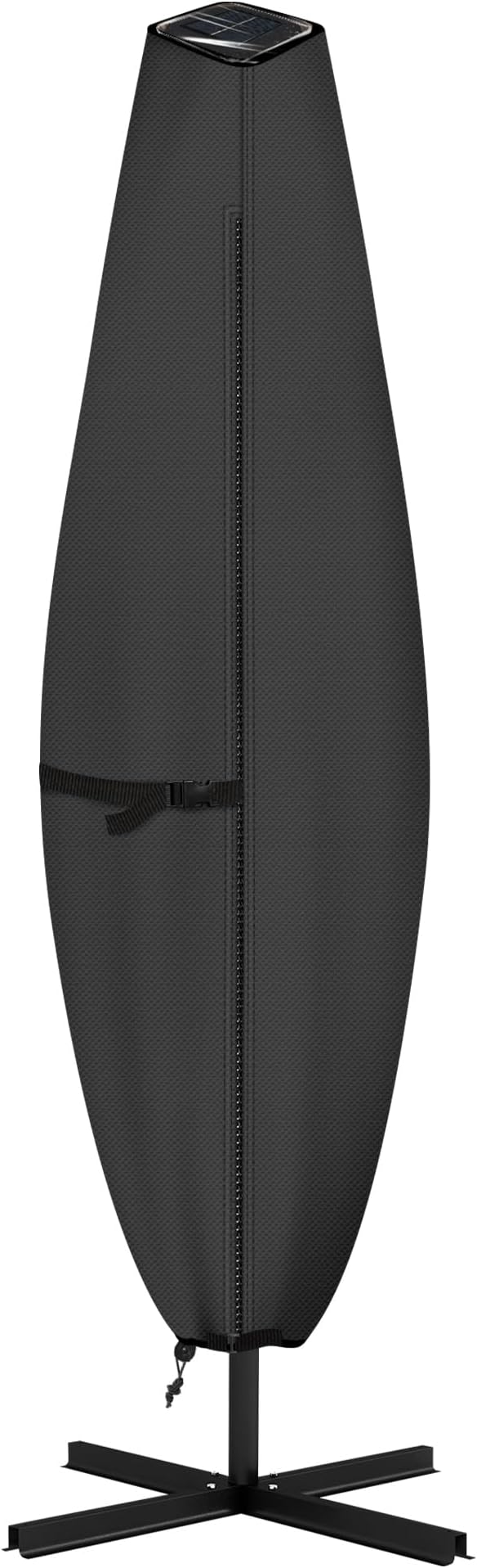 ULTCOVER Patio Parasol 600D Waterproof Clear Top Outdoor Umbrella Cover - Fits Solar Umbrella 8-11 Feet, Black by ULTCOVER