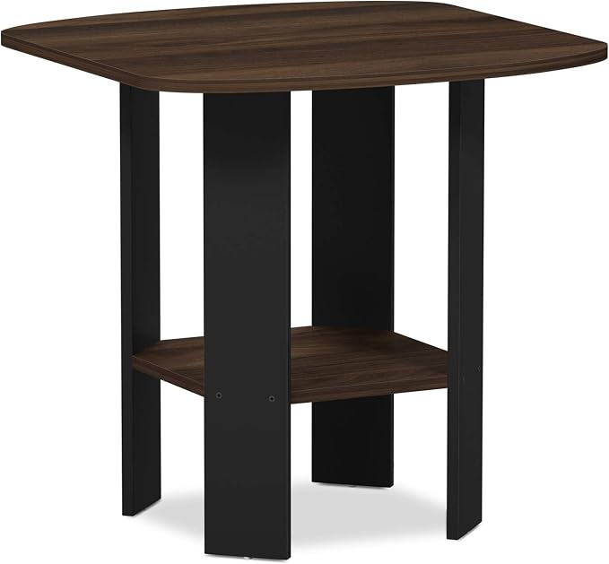 Furinno SIMPLE DESIGN Side Table, 2-Tier Modern End Table with Soft Edges, Open Shelves Night Stand, Bedside Table, for Living Room, Bedroom, Columbia Walnut - Image 5