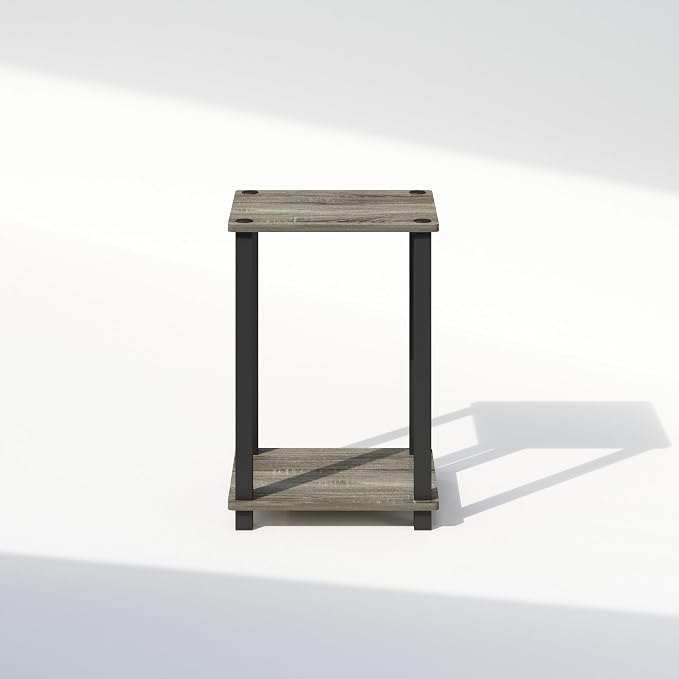 Furinno Simplistic Night Stand, 2-Tier Small Nightstand with Open Shelf, Toolless Assembly Bedside Table, End Table, Side Table, for Bedroom, Closet, Dorm, French Oak - Image 6