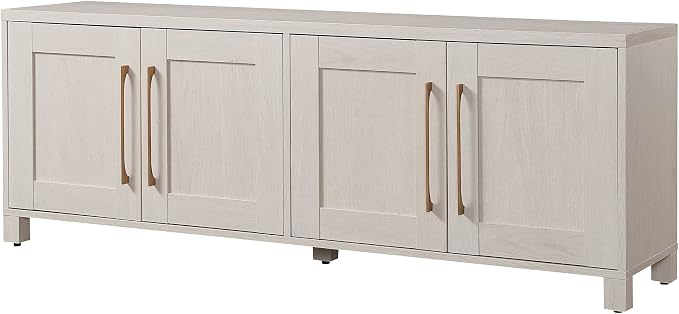 Henn&Hart Rectangular TV Stand for TV's up to 80" in Alder White, TV Stands for the Living Room - Image 4
