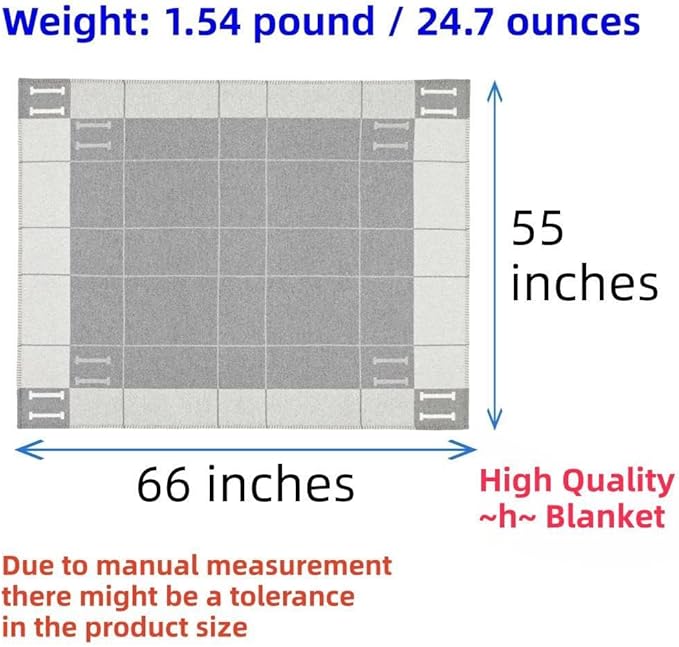 Fcteap h Blanket Soft Throw Blanket Faux Fleece Cashmere Plaid Warm Shawl Thick Knitted Plush Cozy Comfy for Women Throw Blanket for Sofa Couch Bed Queen King Size 55x66 in (Black)