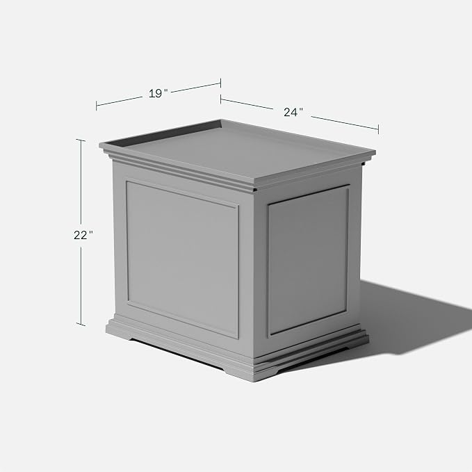 Veradek Brixton Tray Table - 2-in-1 Outdoor Side Table with Storage and Tray for Patio/Porch | Durable All-Weather Resistant | Classic & Functional - Image 3