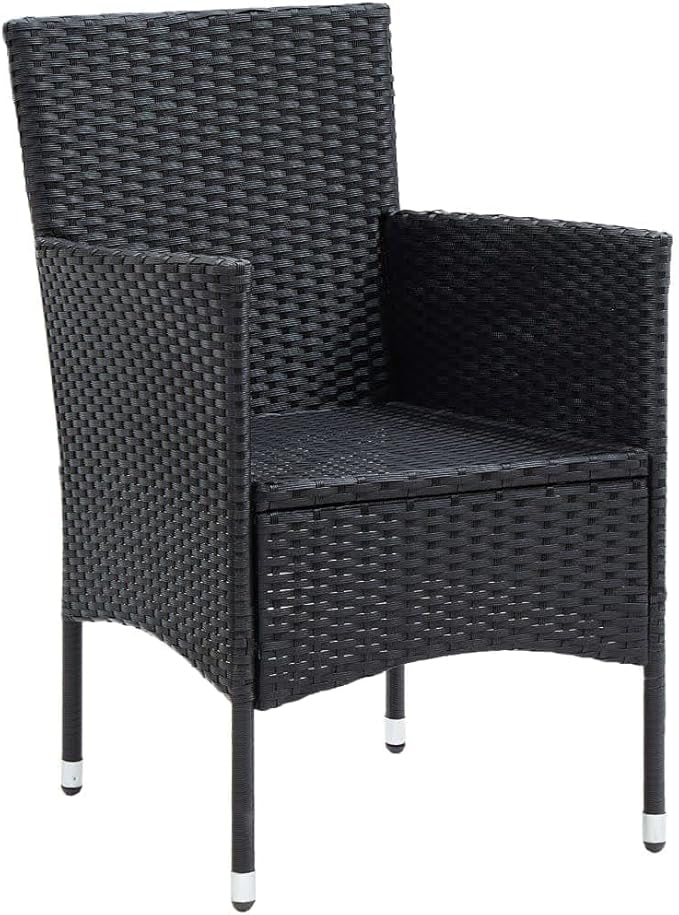 9 Piece Patio Dining Set with Cushions, Outdoor Sofa Sets Sectional Sofa Front Porch Furniture Patio Conversation Set for Exhibition Garden Piazza Poolside Poly Rattan Black