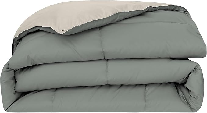 Modern Threads Down Alternative Reversible Comforter Sage Green/Cream Twin