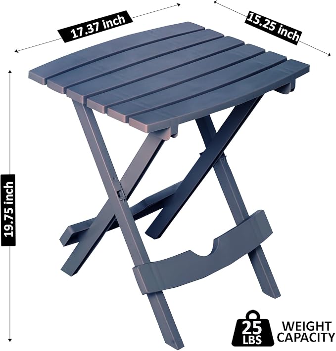 Adams Quik-Fold® Side Table - Bluestone - Image 3