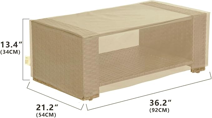 Patio Furniture Covers,Outdoor Furniture Cover Waterproof,Patio Furniture Set Covers for 4 Piece Outdoor Conversation Set,Patio Covers Set (Beige) - Image 6