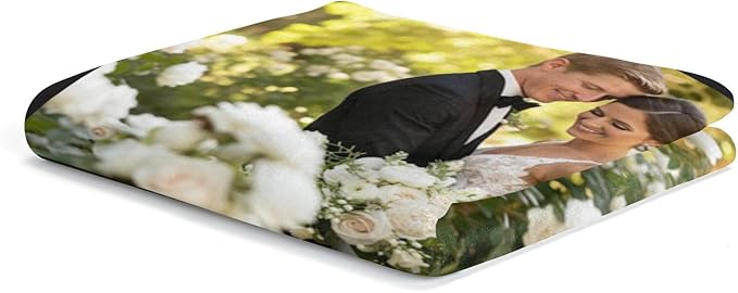 inkArts Custom Blanket with Photos, Personalized Photo Blankets Using My Own Photos, Customized Blankets with Pictures, Personalized Gifts for Women Men Baby Child