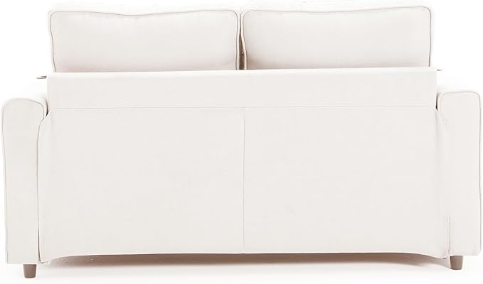 ERYE Foldable Loveseat Sofa Convertible Pull Out Sleeper Sofabed,2 Seat Tufted Upholstered Sofa Modern Convertible Sleeper Couch Bed with Cupholders and Side Pockets