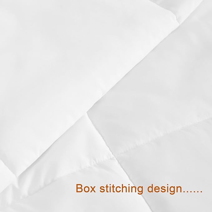 NTBAY Queen Comforter - Down Alternative Comforter Duvet Insert, All Season Bedding Quilted Comforter with Corner Tabs, Machine Washable, Soft Comforter Only, White
