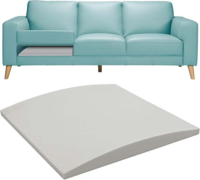 Couch Cushion Support for Sagging Seat 20"X 20"Insert Pads Supports Cushion Under Sag Repair, Curved High Density Foam Cushion Replacement for Sectional Loveseat Chair,Gray Set of 1
