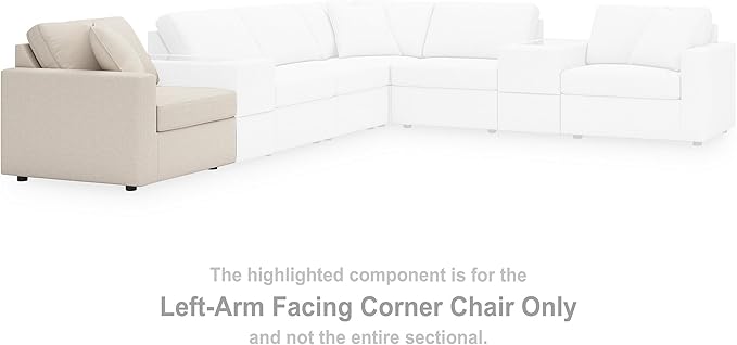 Signature Design by Ashley Modmax Coastal Modular Stain Resistant 4-Piece Sofa with Reversible Cushions and 2 Accent Pillows, Beige