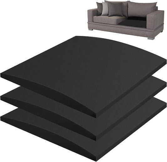 AK Trading CO. Furniture Seat Support - High-Density (1.8 Density 44-ILD) - Charcoal Foam Couch Sofa Cushion Support Cushion Sag Repair Replacement for Sofa Couch Loveseat Chair (20" x 20" (3pack))