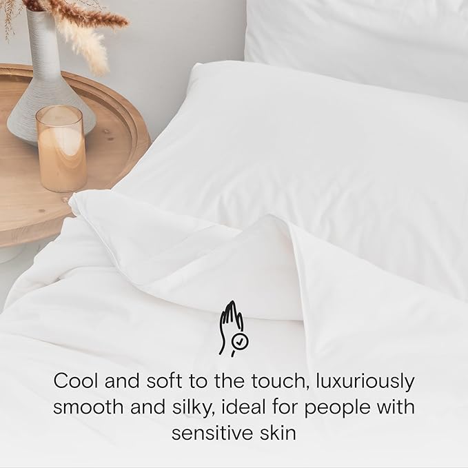DOZ All Season Cooling Comforter, 100% Viscose Derived from Bamboo, Breathable, Lightweight, Soft, Down Alternative Duvet Insert, 8 Loops, 70"x90" (Twin/Twin XL)