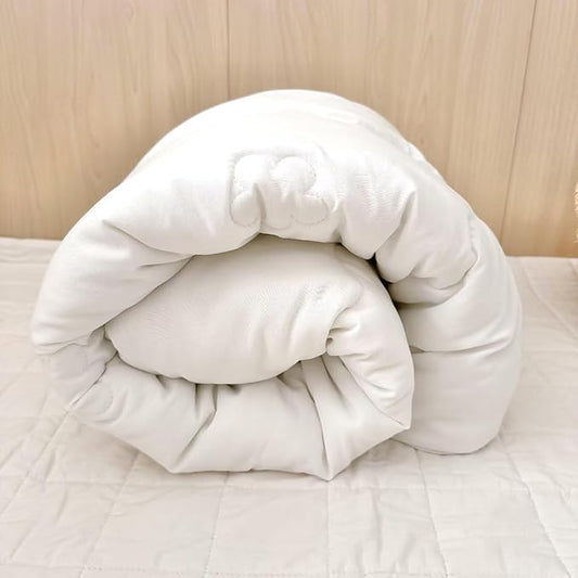BuLuTu White Duvet Insert Lightweight Quilted Blanket King Size, Soft Breathable Down Alternative Comforter, Fluffy Bedding Quilt Summer Duvet, King, 104x90 Inch, Machine Washable