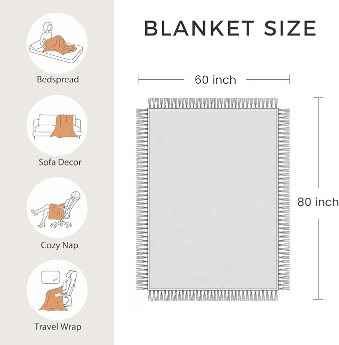 Boho Throw Blanket for Bed 100% Cotton Soft Quilt Spring Lightweight Blanket Bird Floral Embroidery Room Decor Twin Bed Blankets,60"x80" All Season Breathable Throw for Sofa&Couch Chair