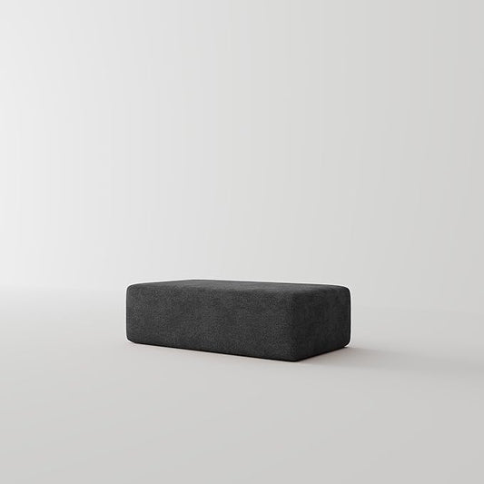 Acanva Oversized Modular Sectional Sofa with Removable Washable Slipcovers, Modern Low Profile Deep Seat Couch for Living Room, Chenille-Black, Armrest/Ottoman