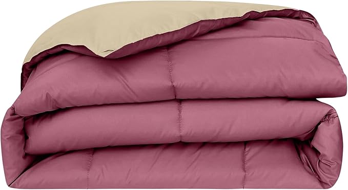 Modern Threads Down Alternative Reversible Comforter Red/Beige California King