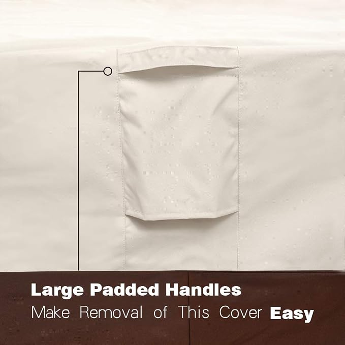 VAILGE Heavy Duty Deep Patio Sofa Cover,100% Waterproof Outdoor Sofa Cover, Large Lawn Patio Furniture Covers with Air Vent, Large (Deep), Beige & Brown - Image 5